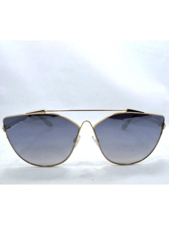 TOM FORD JACQUELYN-02 TF563 28C Gold Metal Rectangle Sunglasses Italy Designer main image 6